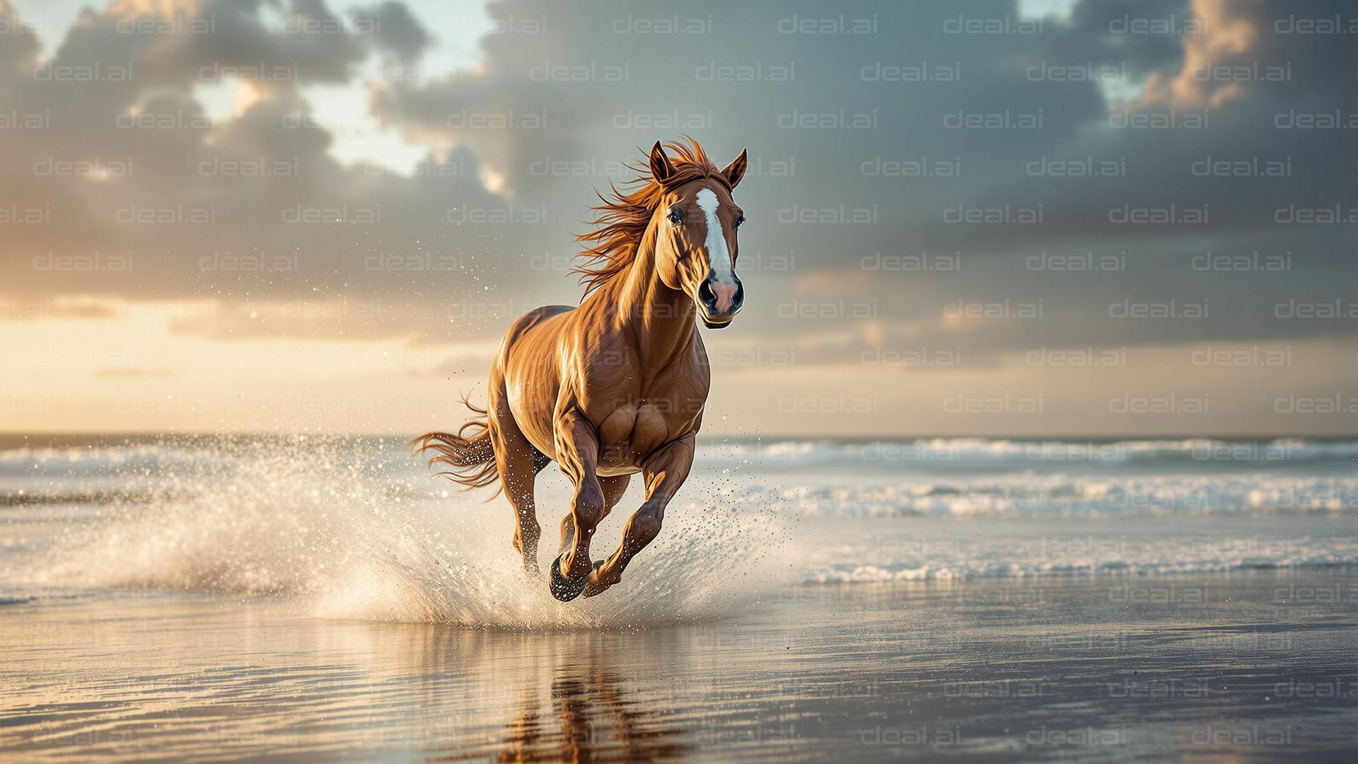 Galloping Freedom on the Beach