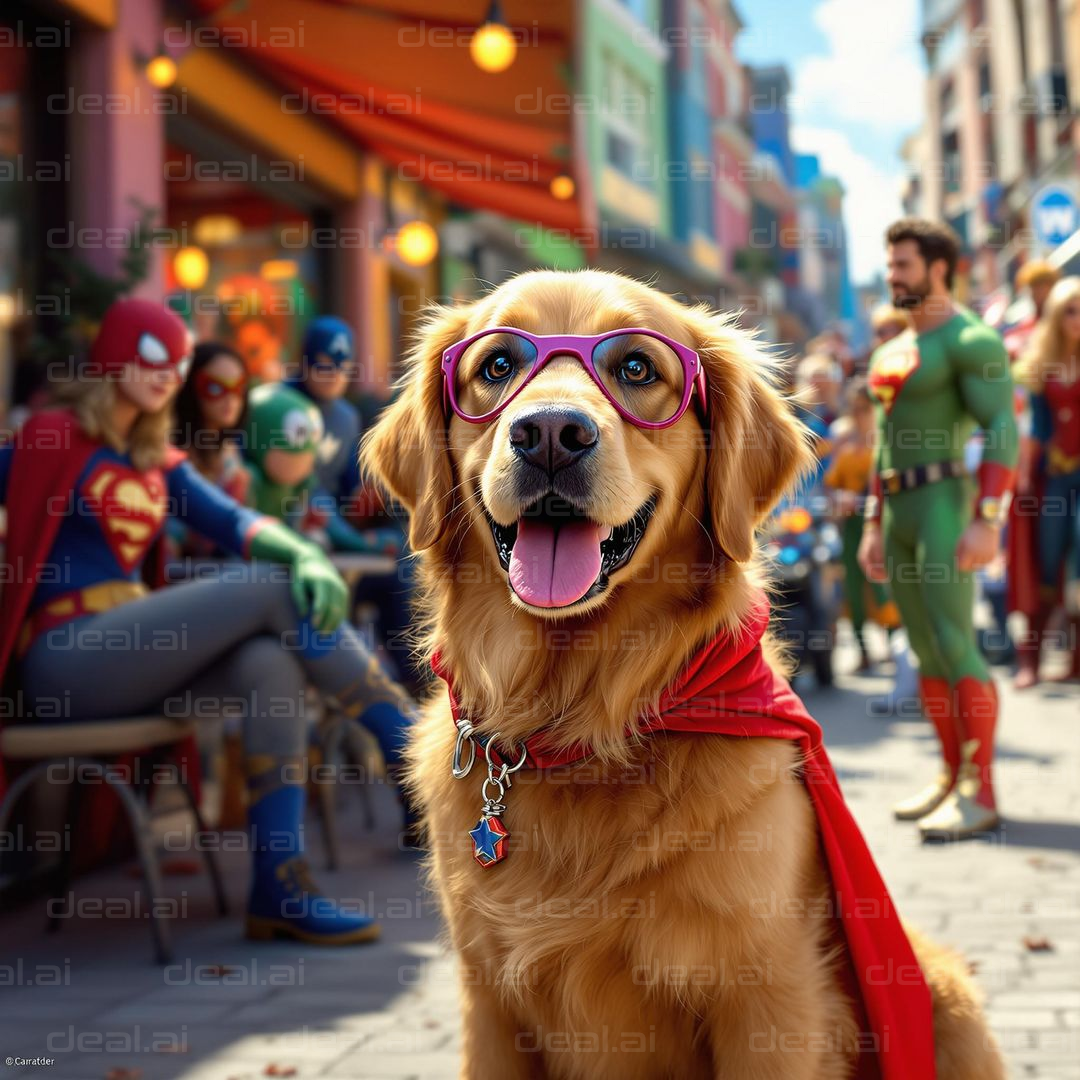 Superhero Pup in Costume Parade