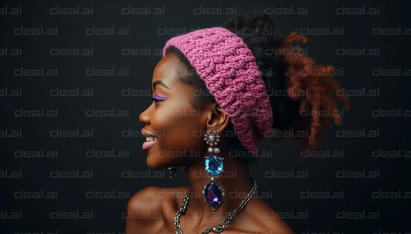 Elegant Profile in Pink Headband