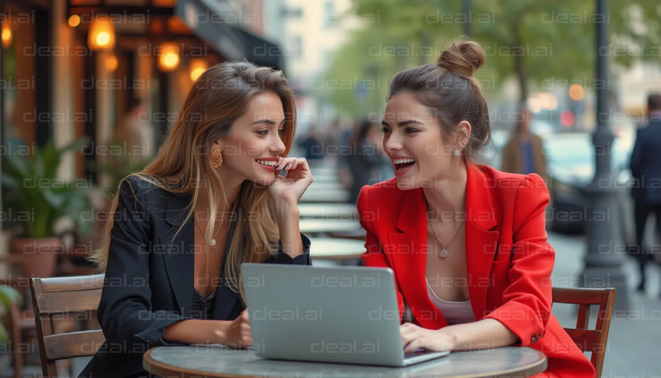 "Outdoor Café Chat with Friends"