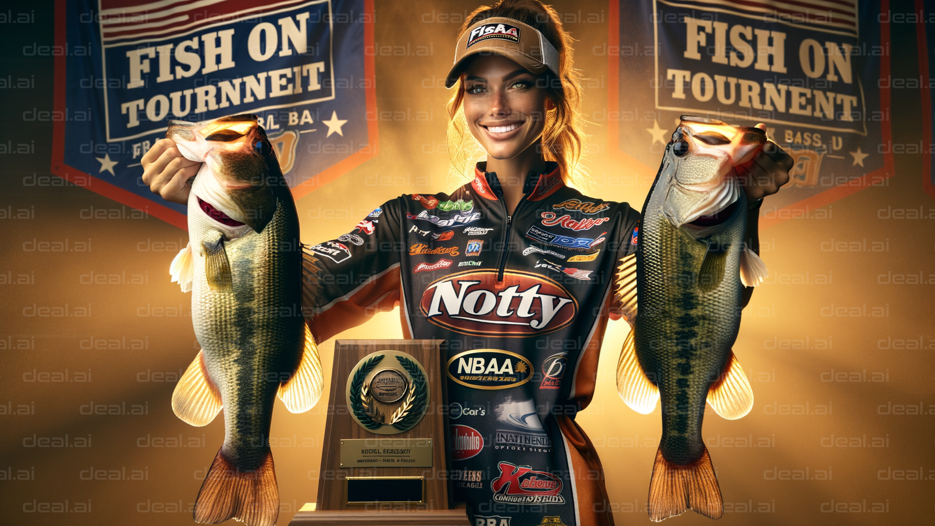 Champion Angler with Trophy Bass