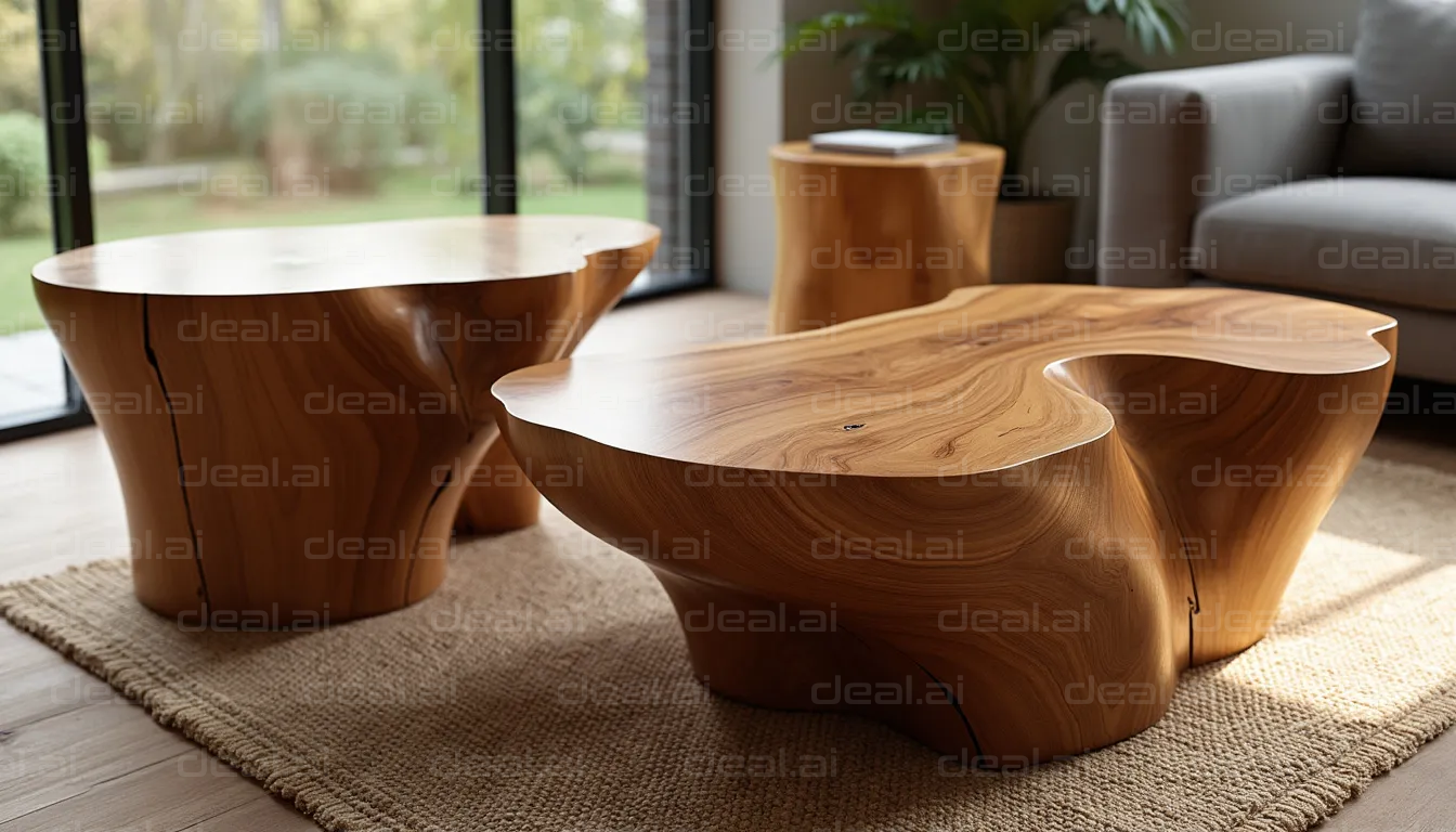 Modern Organic Wood Coffee Tables