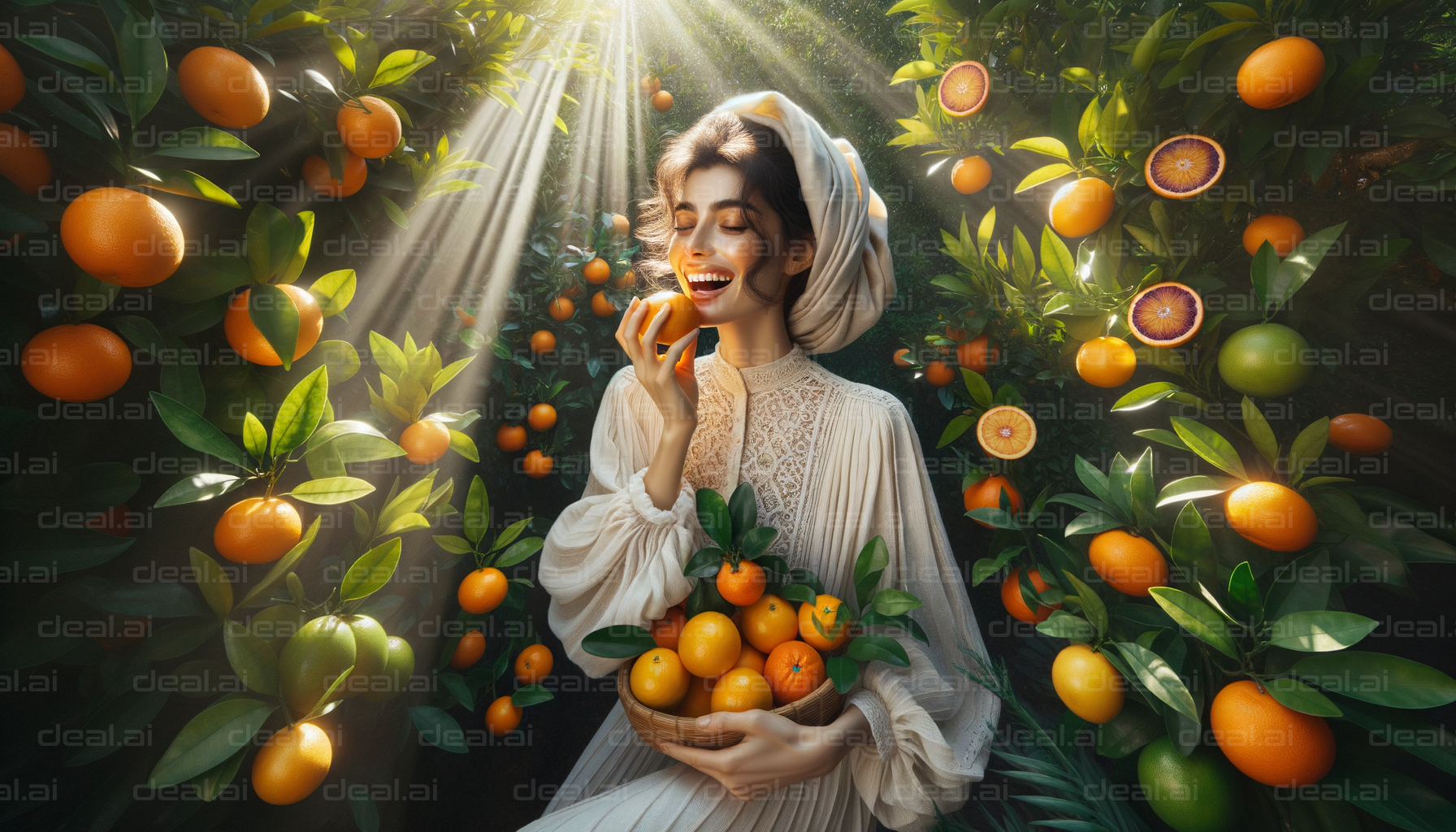 Sunlit Orange Grove Delight