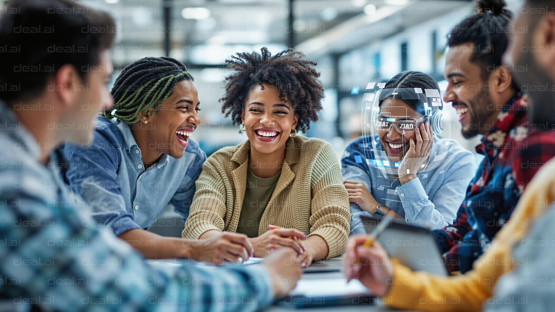 "Teamwork and Tech: Shared Laughs"