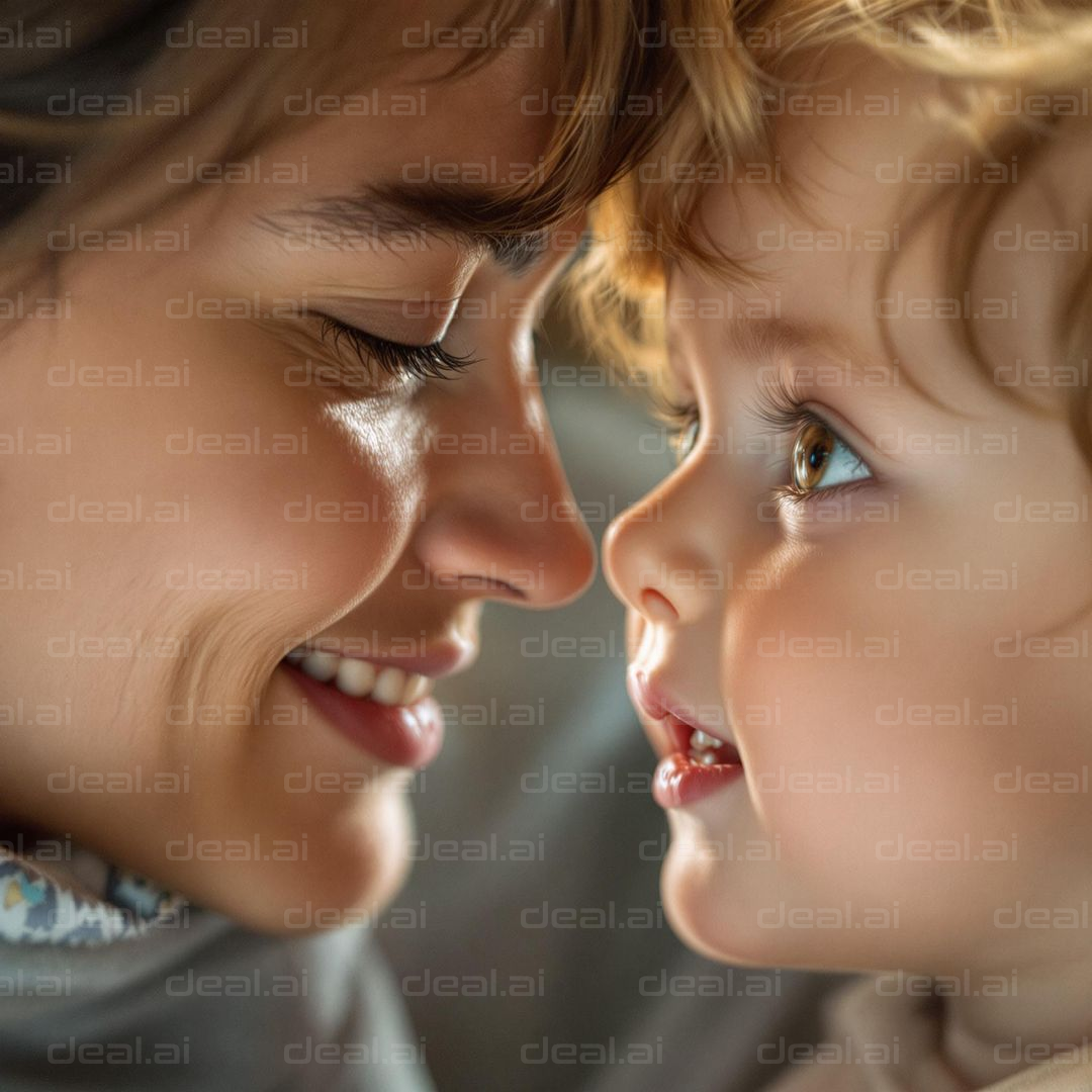Mother and Child's Tender Moment