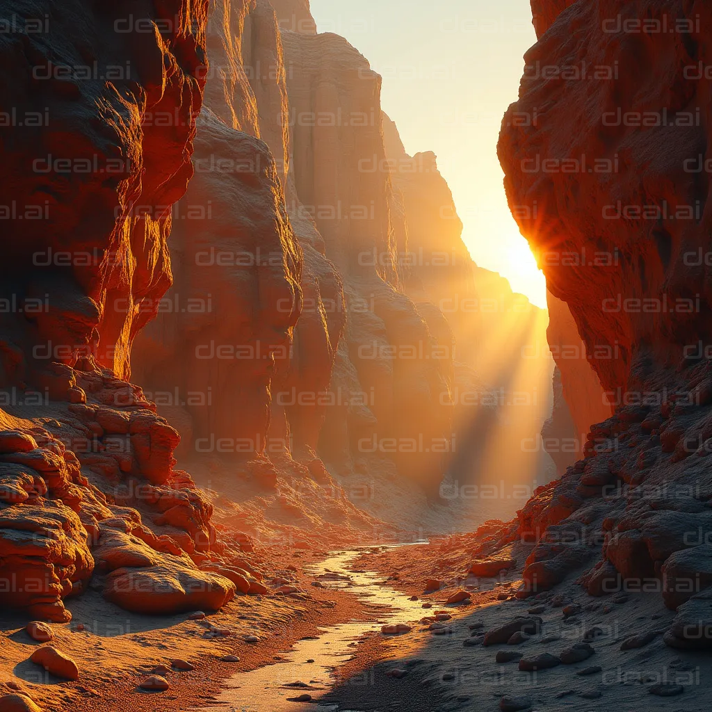 Desert Canyon Sunrise Burst