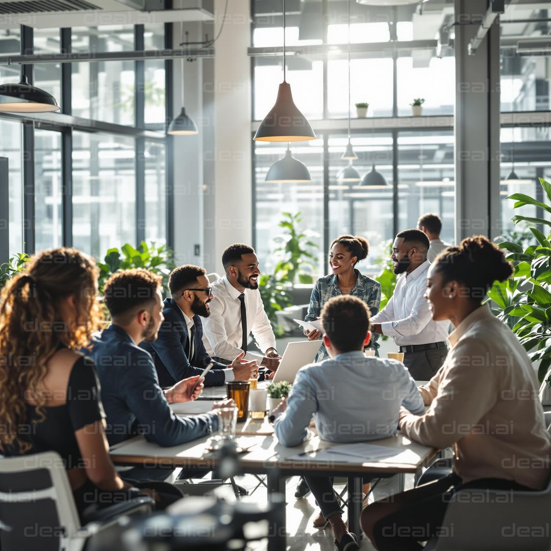 Team Meeting in Modern Office