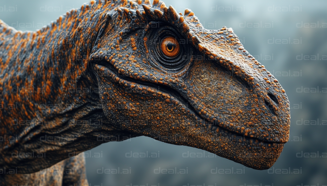 Close-Up of a Dinosaur's Face