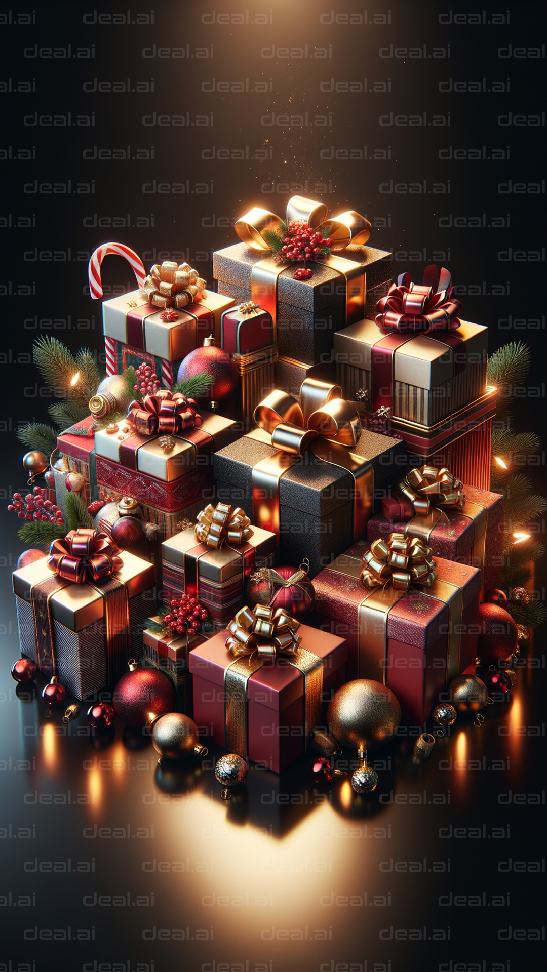 "Festive Christmas Presents and Ornaments"