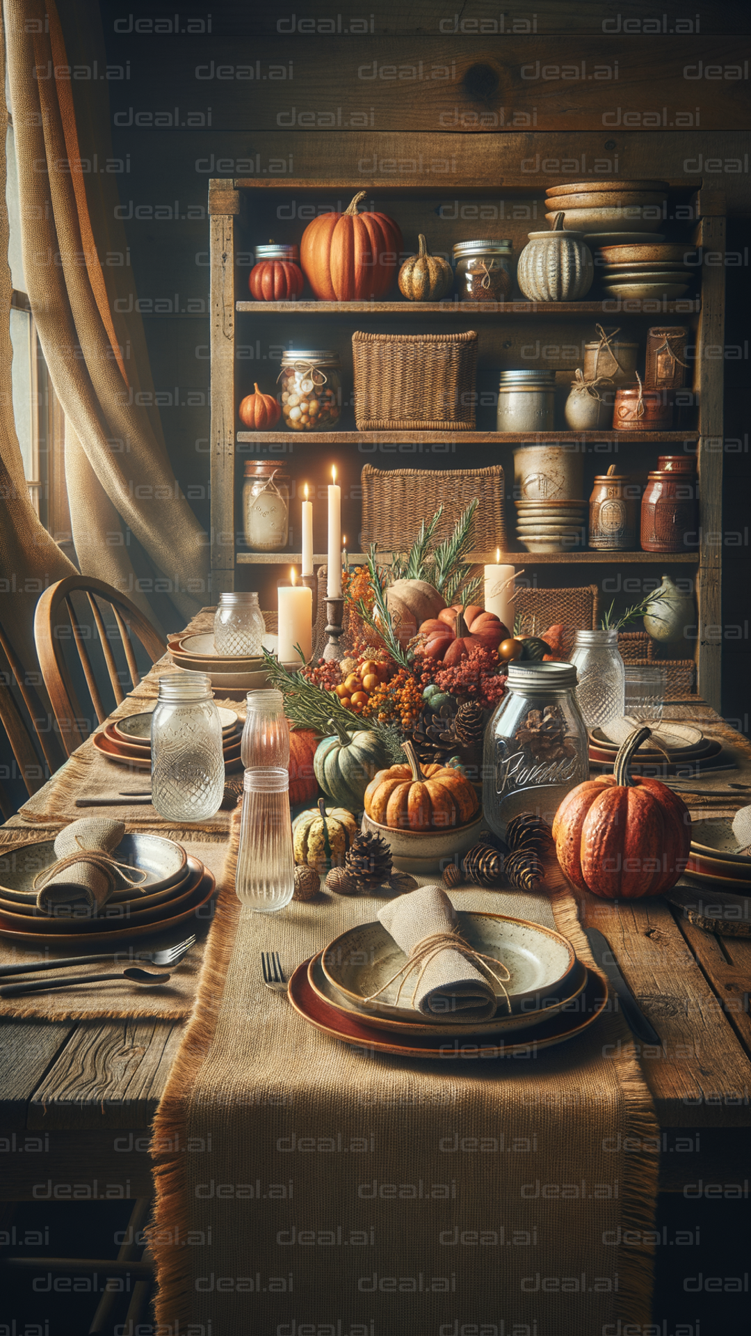 Rustic Thanksgiving Table Setting