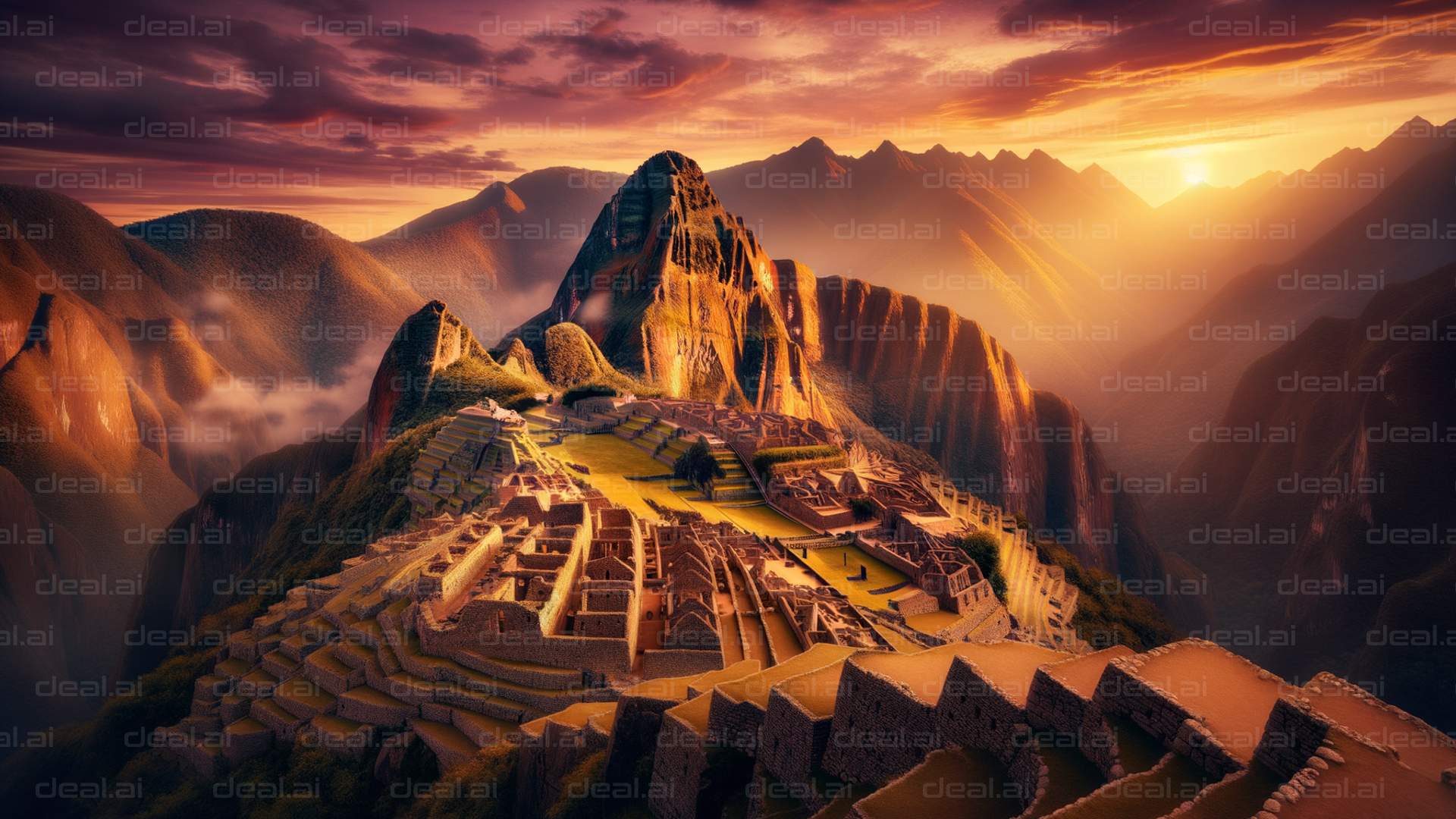 "Sunrise Over Machu Picchu"