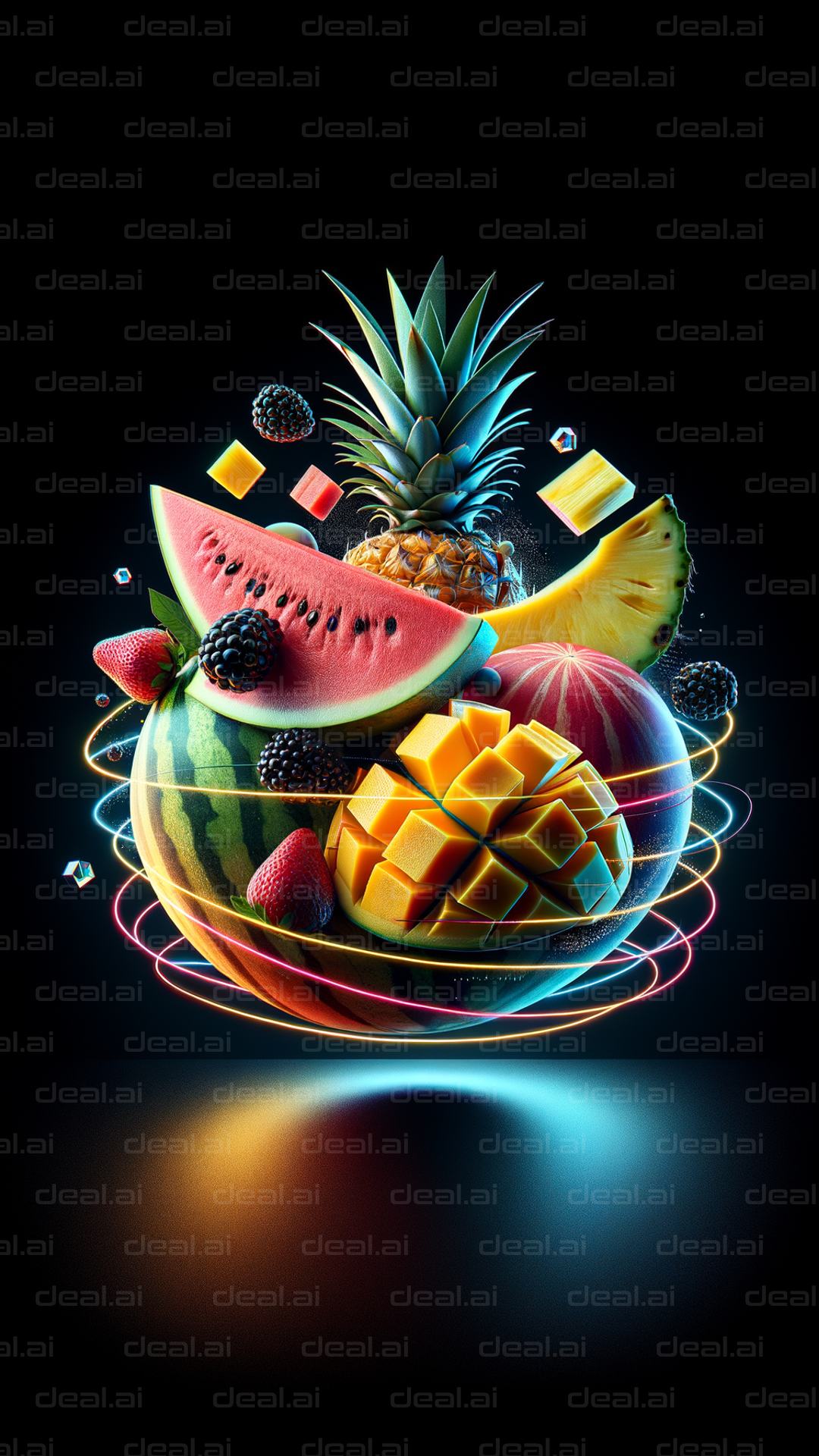 Colorful Fruit Fusion Artistry