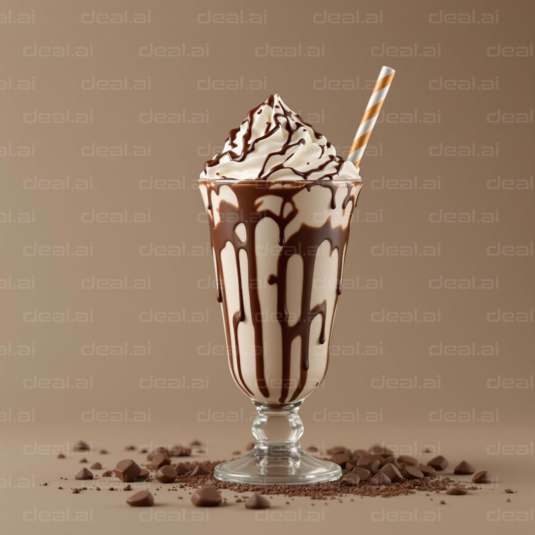 Chocolate Drizzled Milkshake Delight