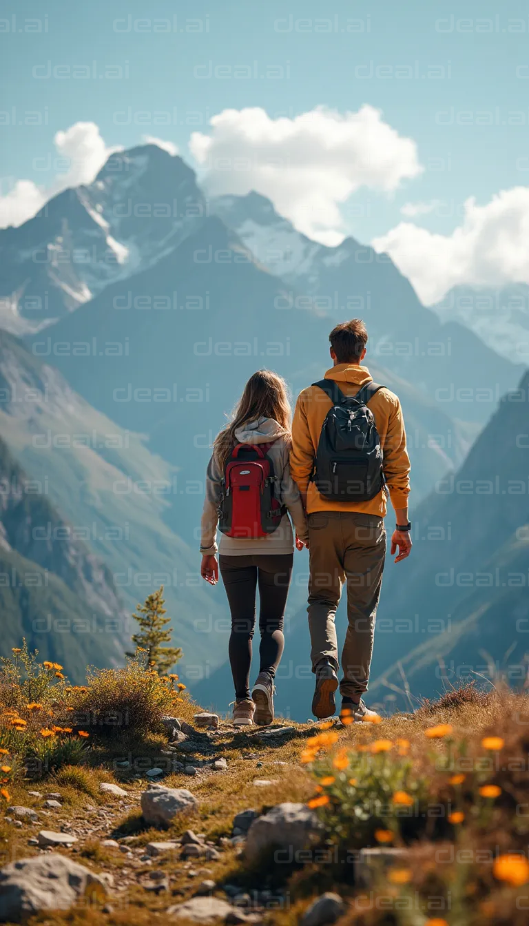 Hiking Through Mountain Trails