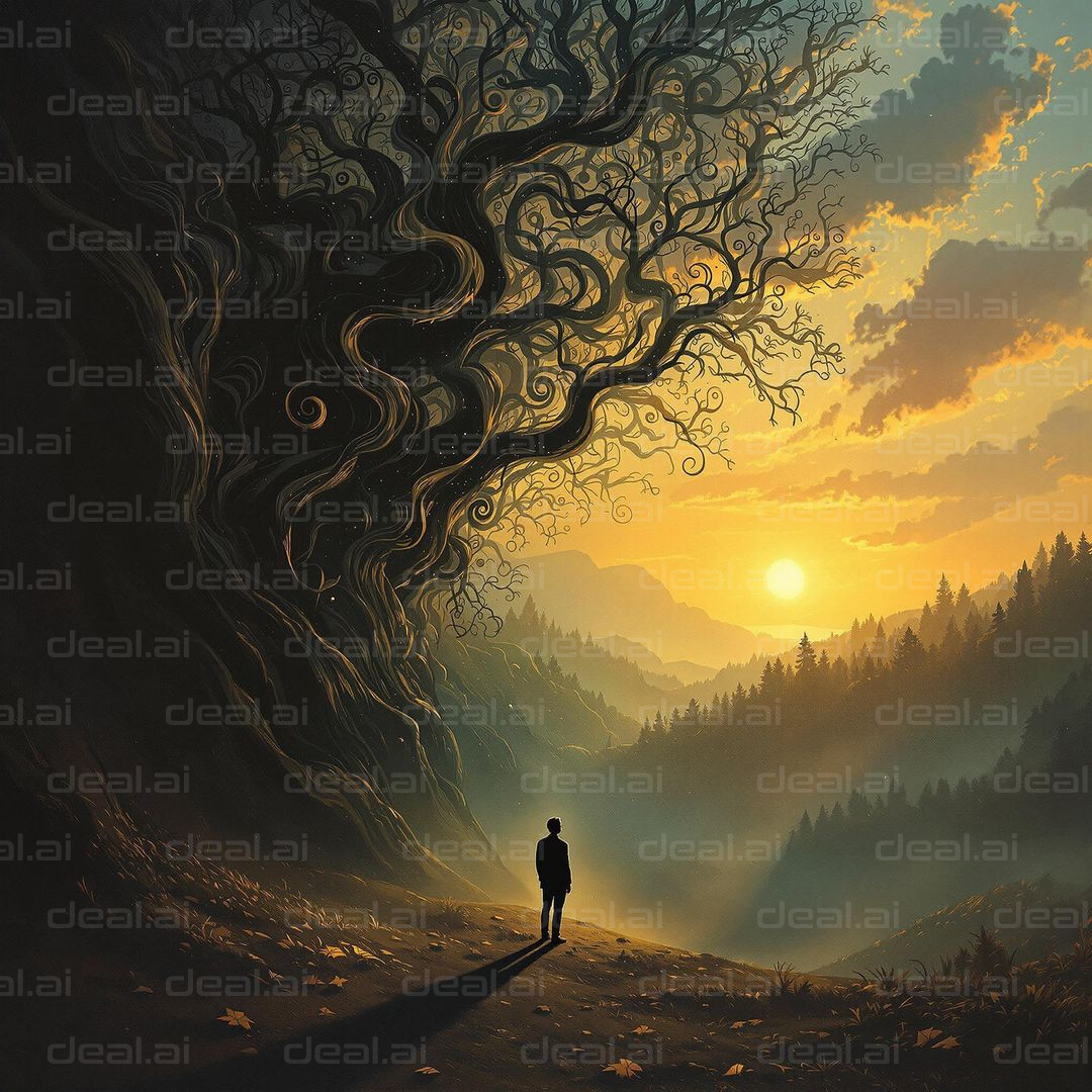 "Silhouette at Enchanted Sunset"