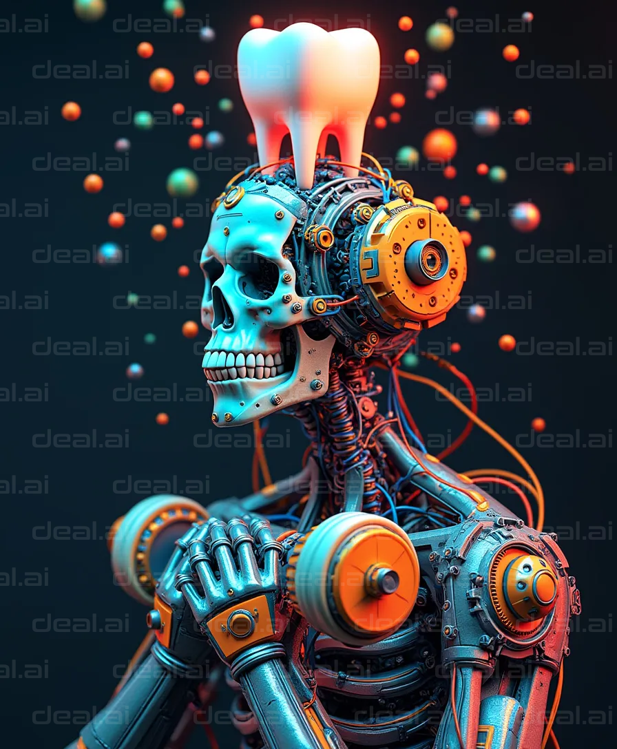 "Cybernetic Skeleton with Tooth"