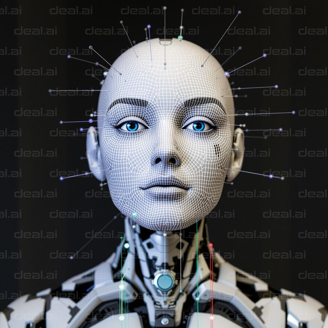 Futuristic AI Robot Portrait