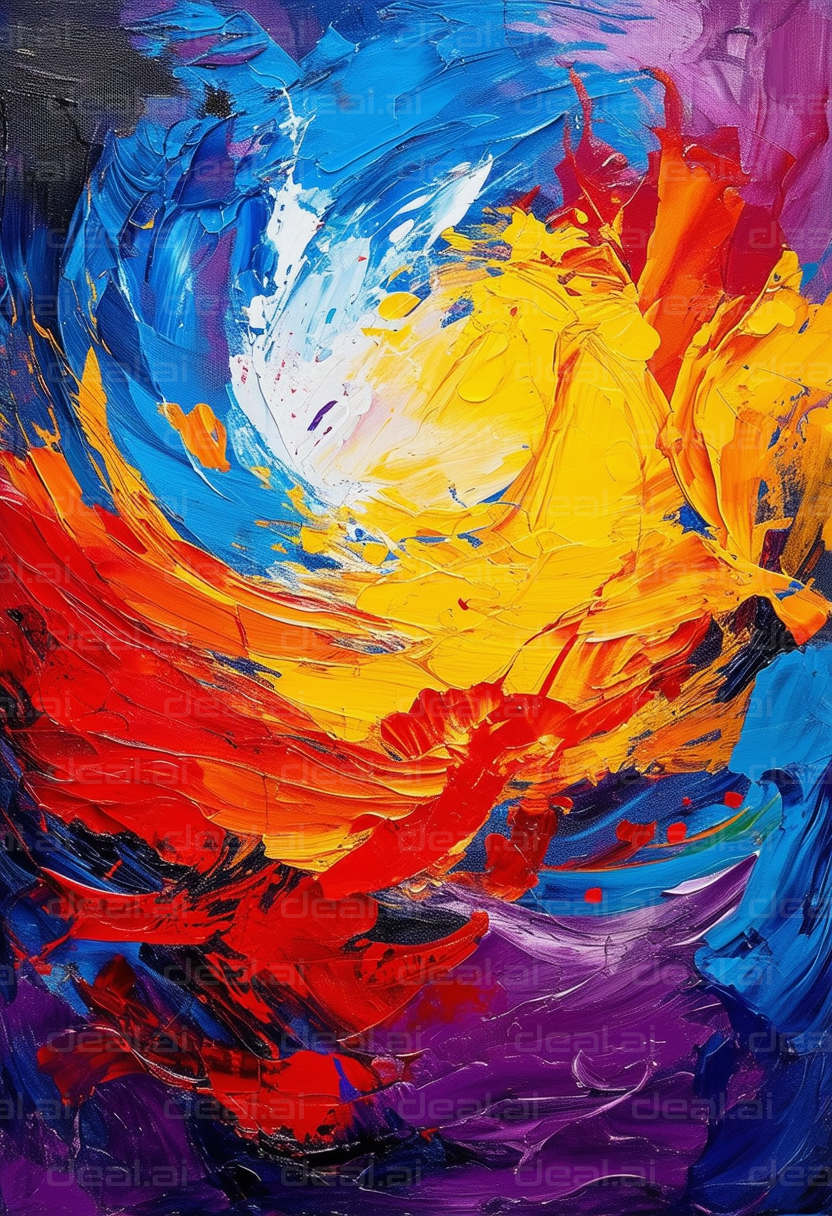 "Vibrant Swirl of Abstract Colors"