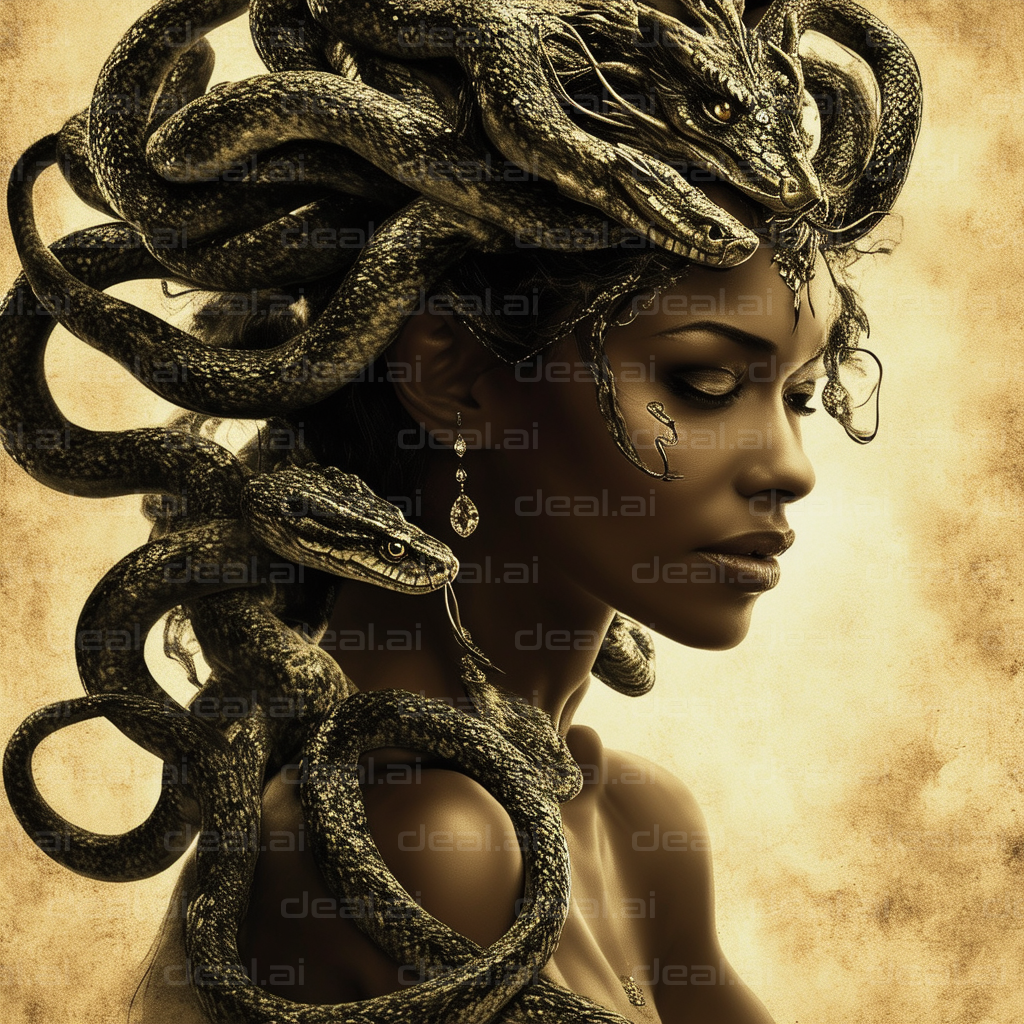 "Medusa's Gaze: Beauty and Danger"