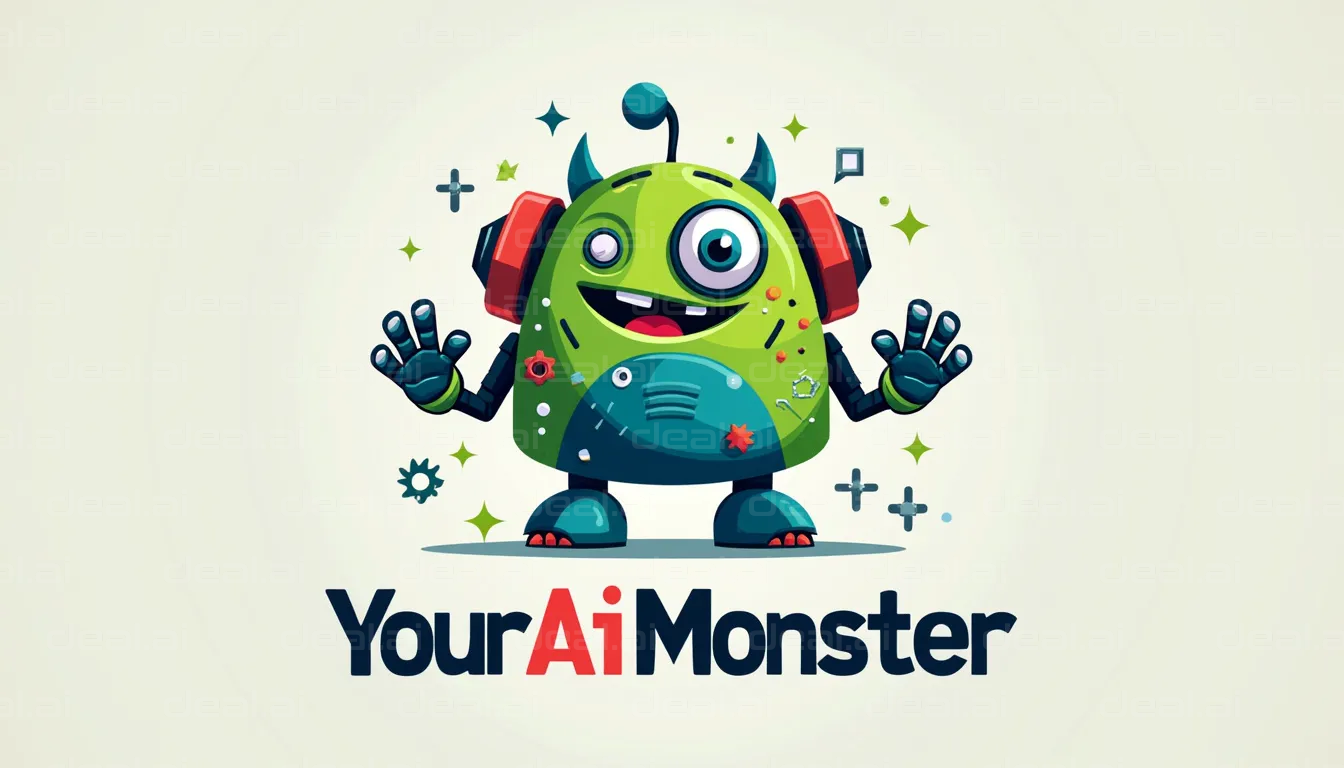 "YourAI Monster: Friendly Tech Mascot"