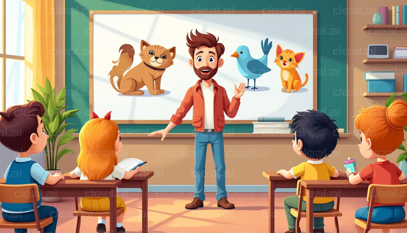 Teacher Explains Animals to Kids