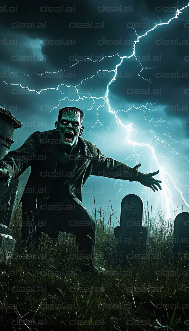 "Frankenstein's Monster in the Storm"