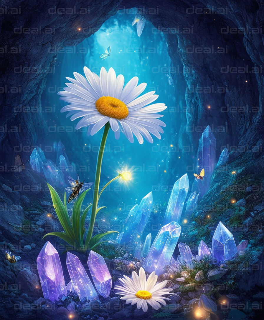 "Enchanted Daisy in Crystal Cave"