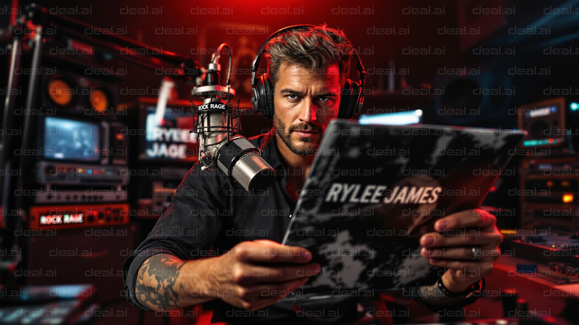 DJ in Action at Rock Radio Studio
