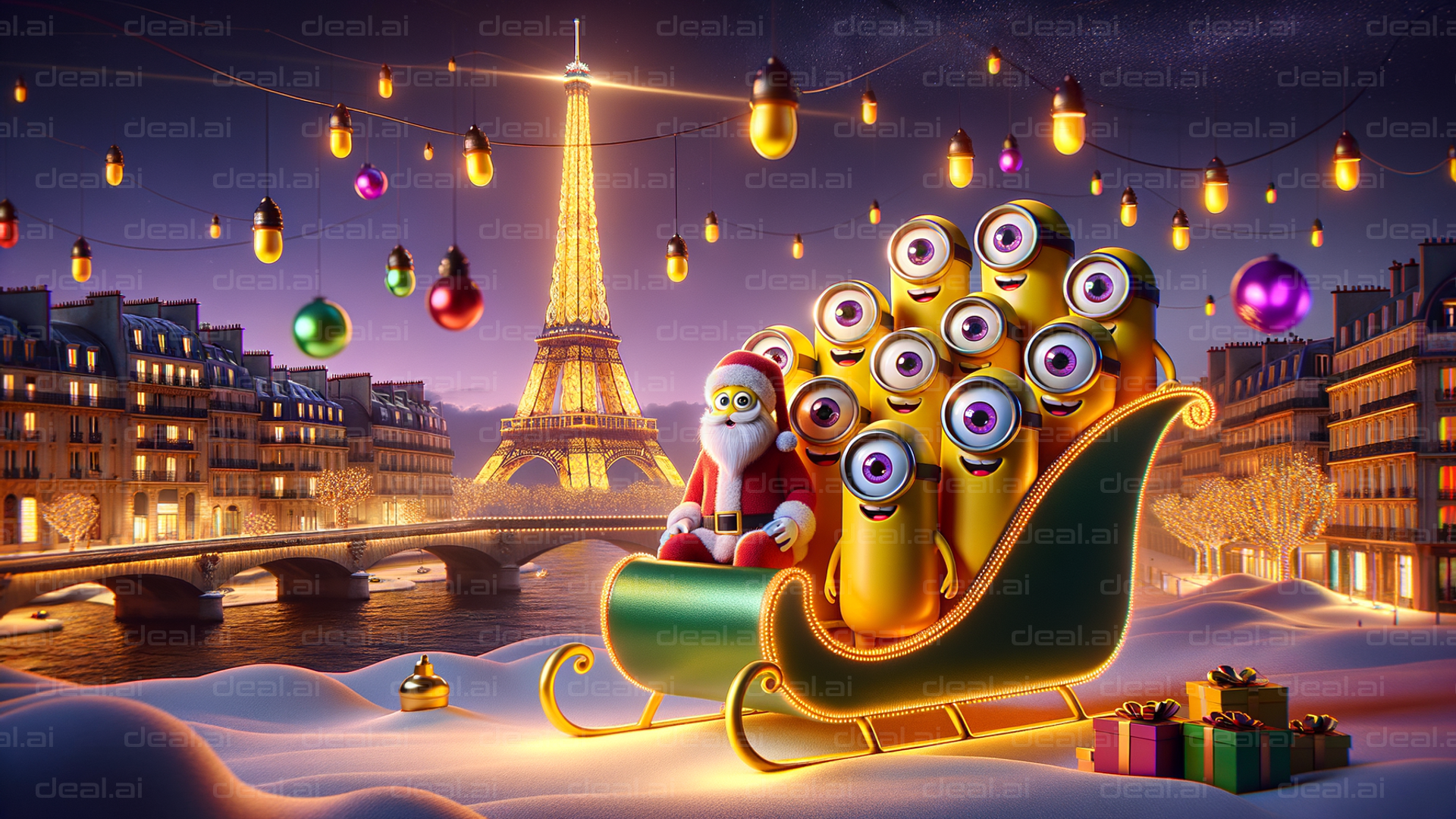 Santa's Sleigh Ride in Paris