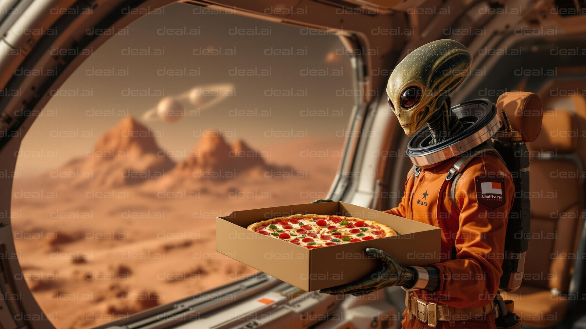 Alien Pizza Delivery on Mars
