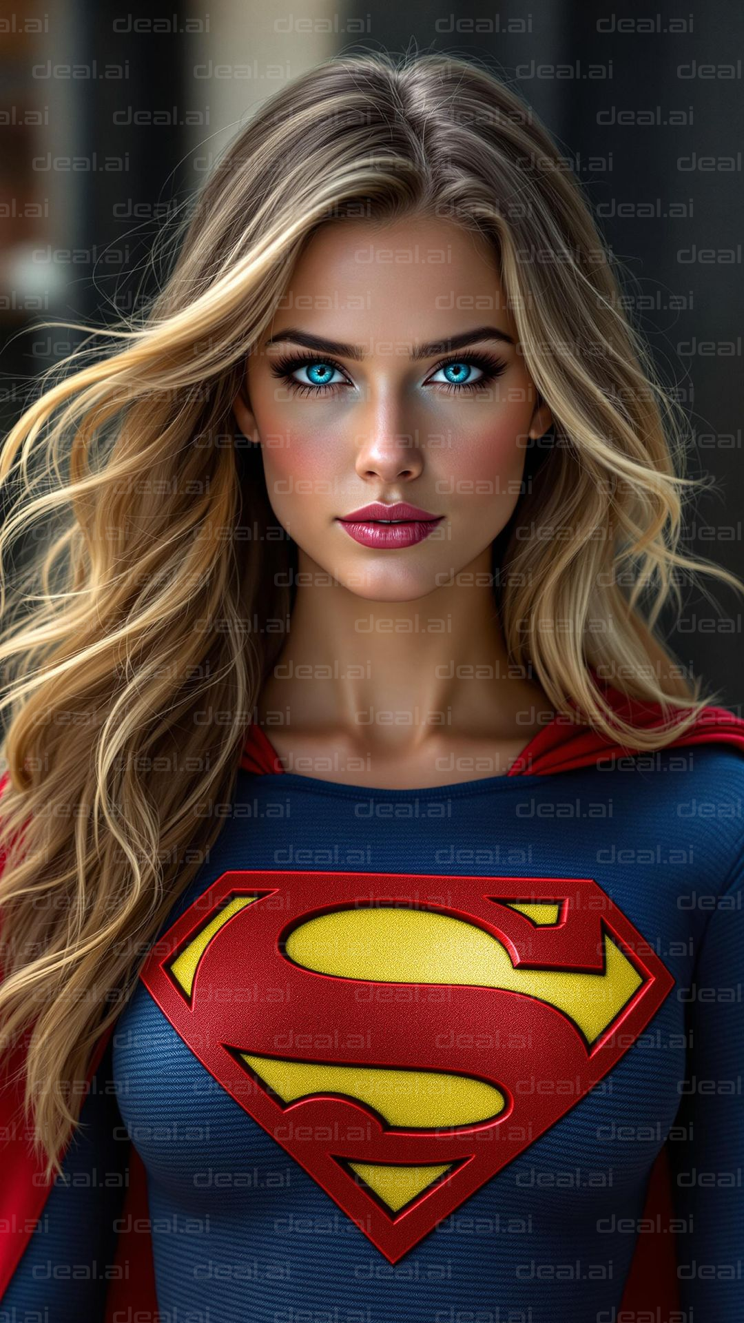 "Superheroine with Captivating Eyes"