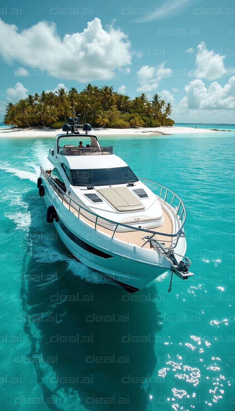 "Luxury Yacht Cruising Tropical Waters"