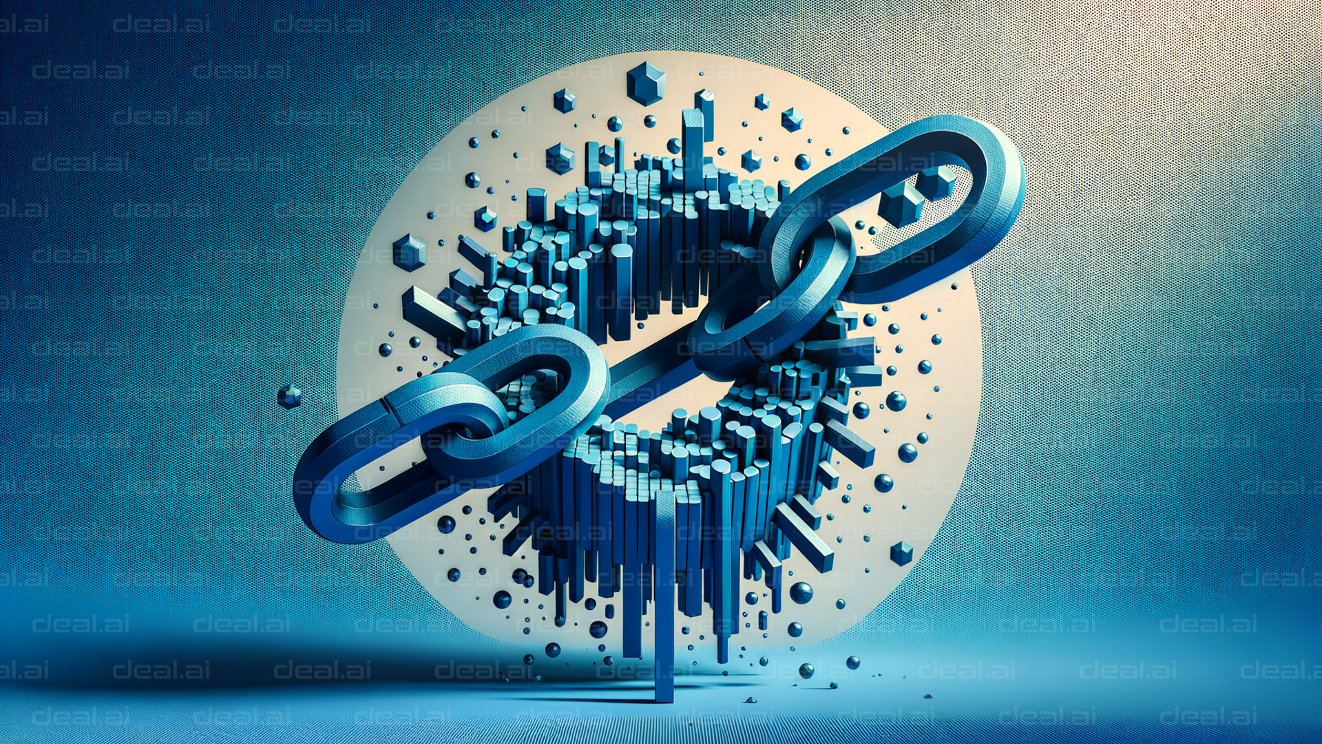 "Abstract Broken Chain Illustration"