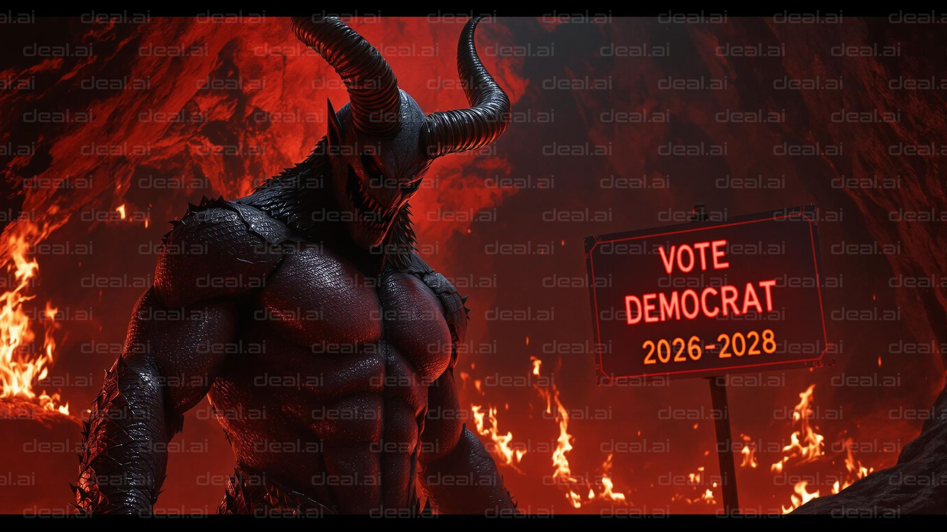 "Fiery Endorsement: Vote Democrat 2026!"