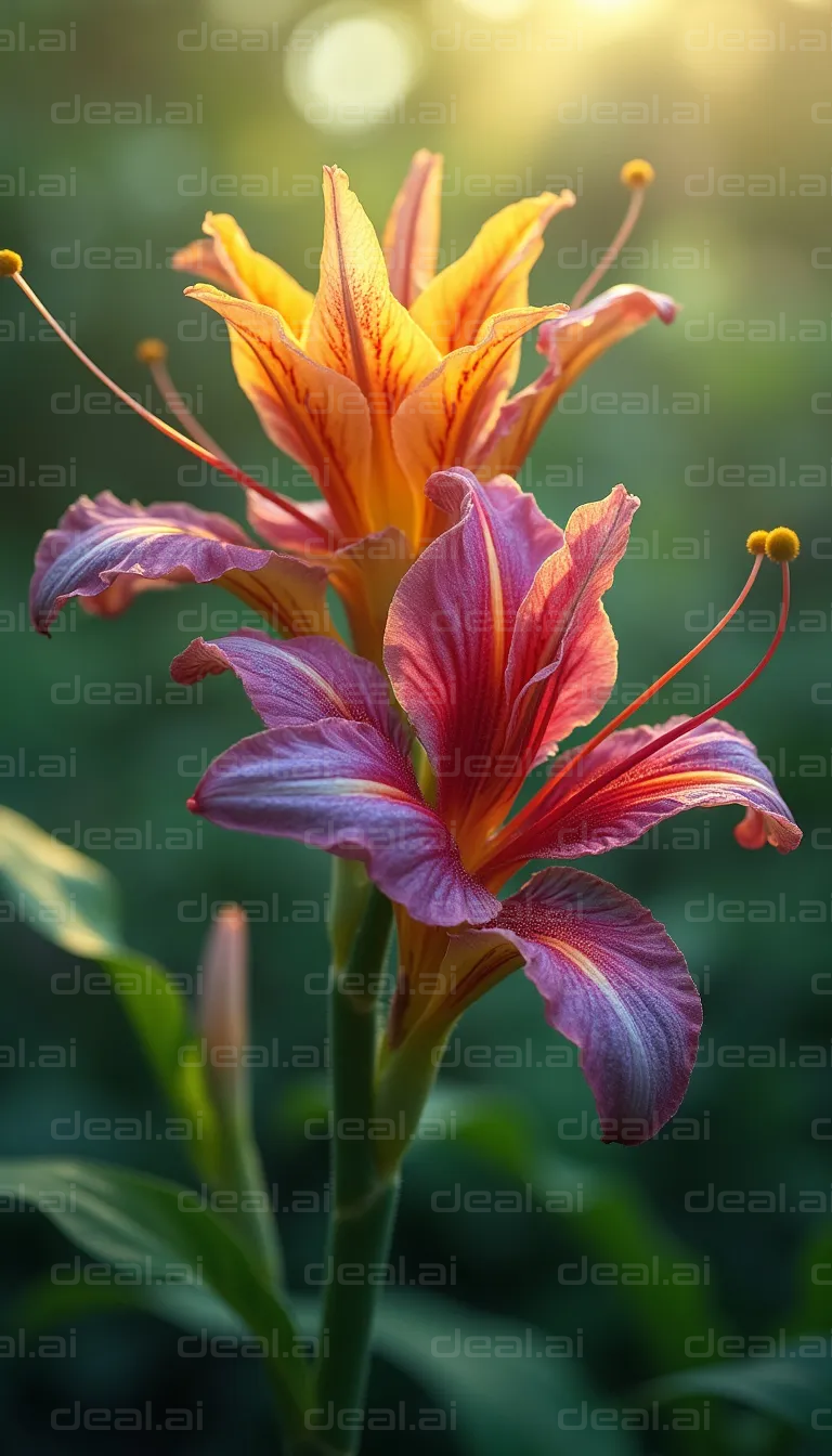 "Vibrant Lily in Morning Light"