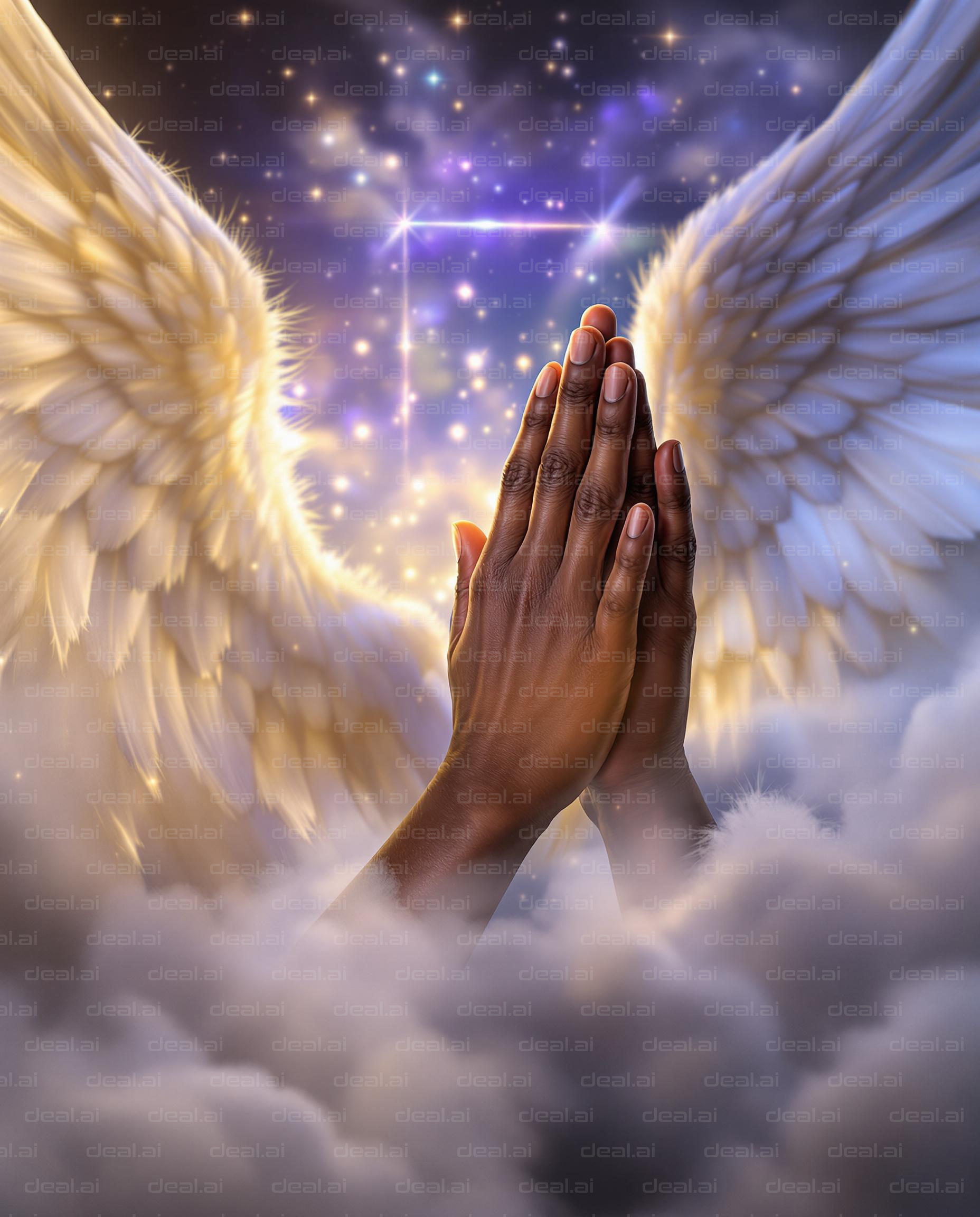 "Heavenly Prayer and Angel Wings"