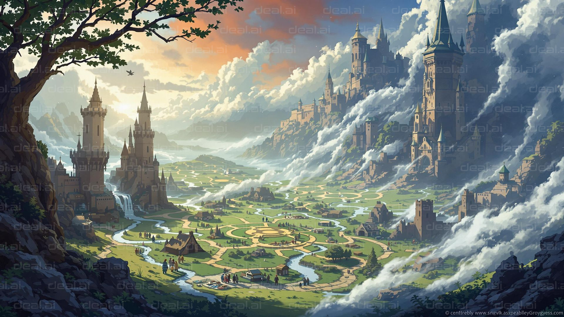 "Mystical Castle in the Clouds"