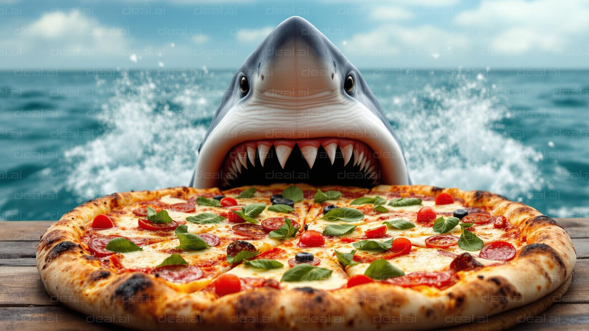 "Shark Craves Pizza"