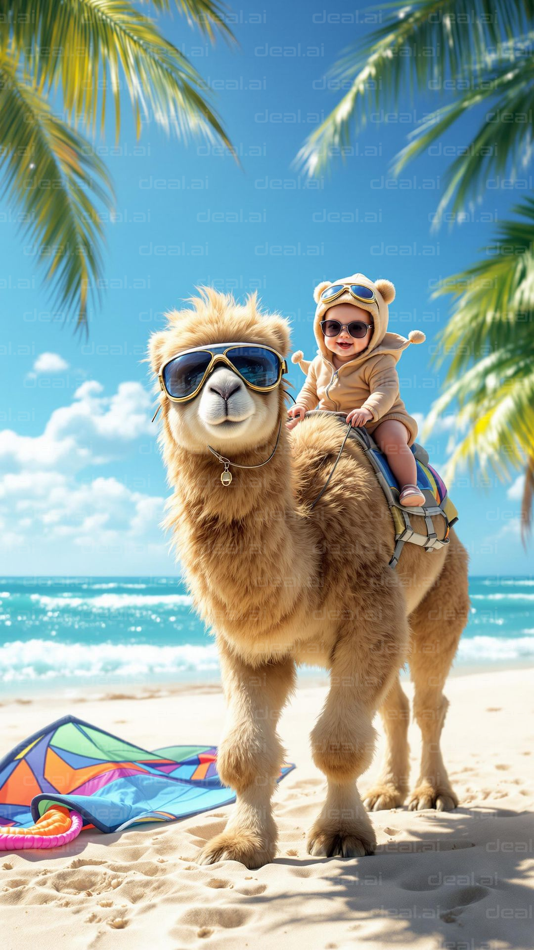 Beach Day with Camel Friends