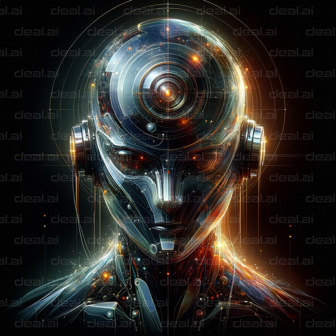 Futuristic AI Design in Light Art