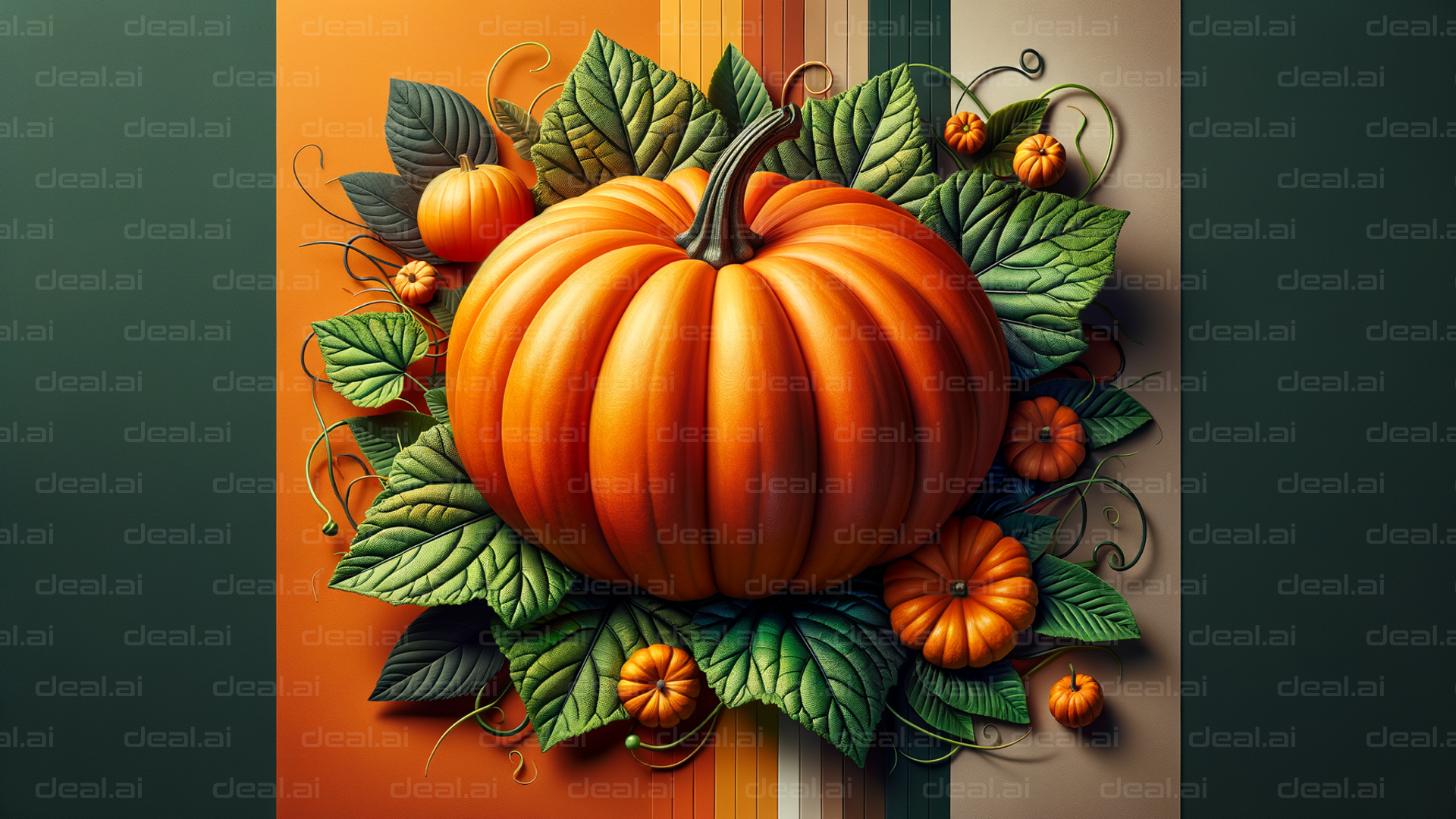 "Autumn Harvest: Vibrant Pumpkins"