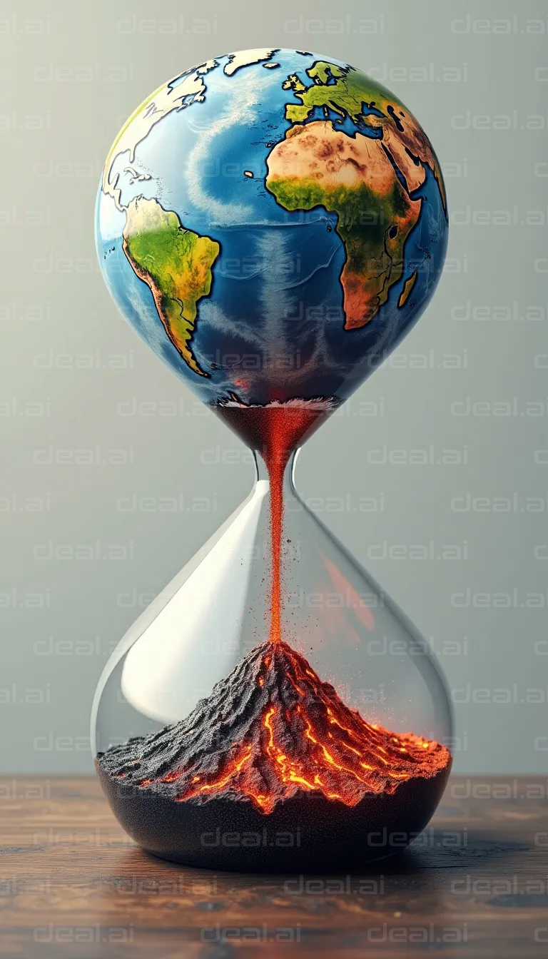 "Time Running Out: Volcanic Hourglass"