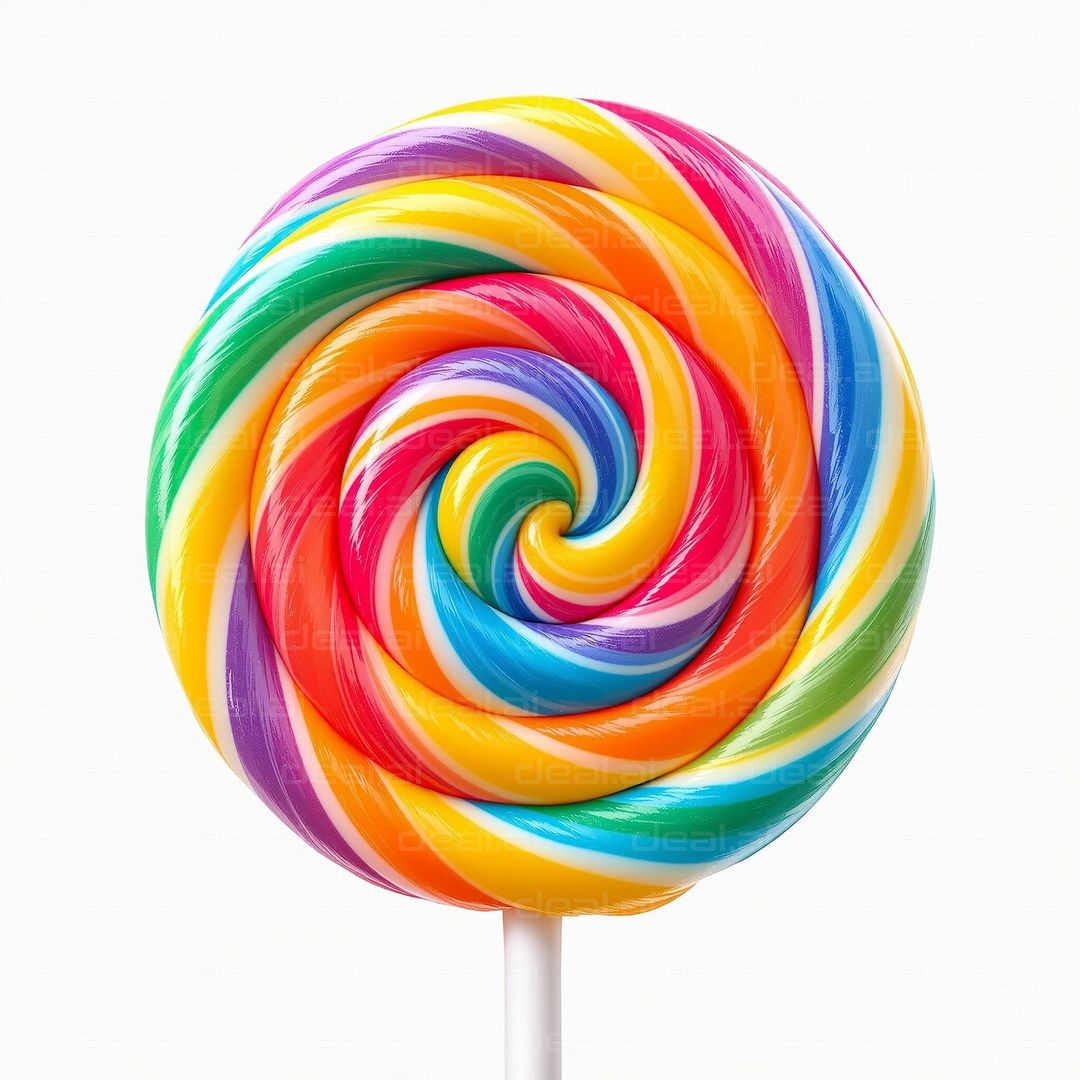 Colorful Swirl Lollipop Delight