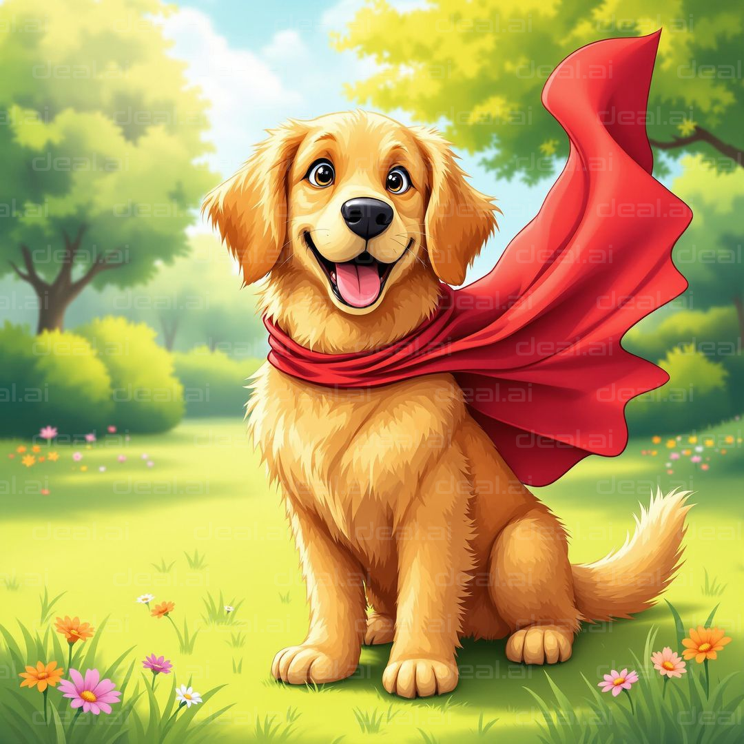 Super Dog in the Park