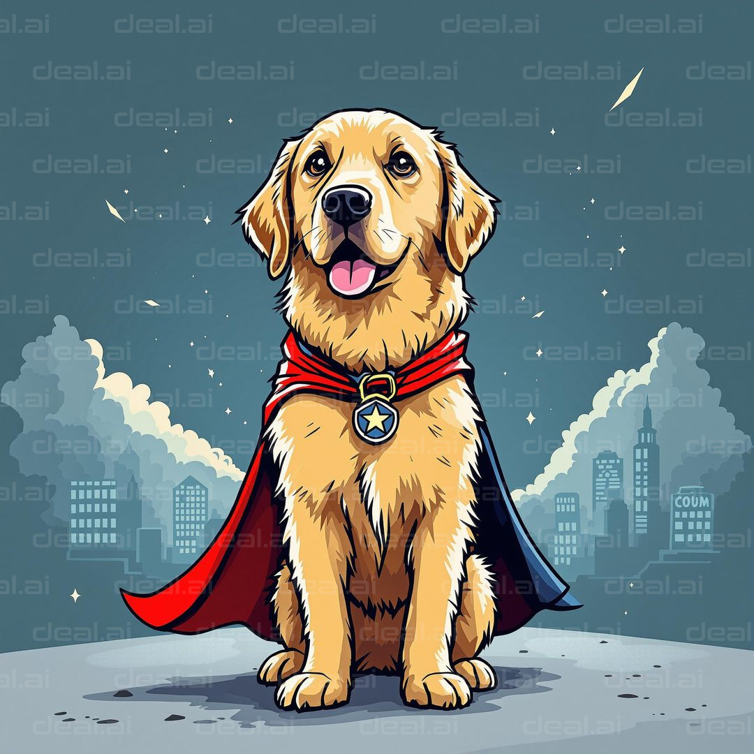Heroic Dog in a Cape