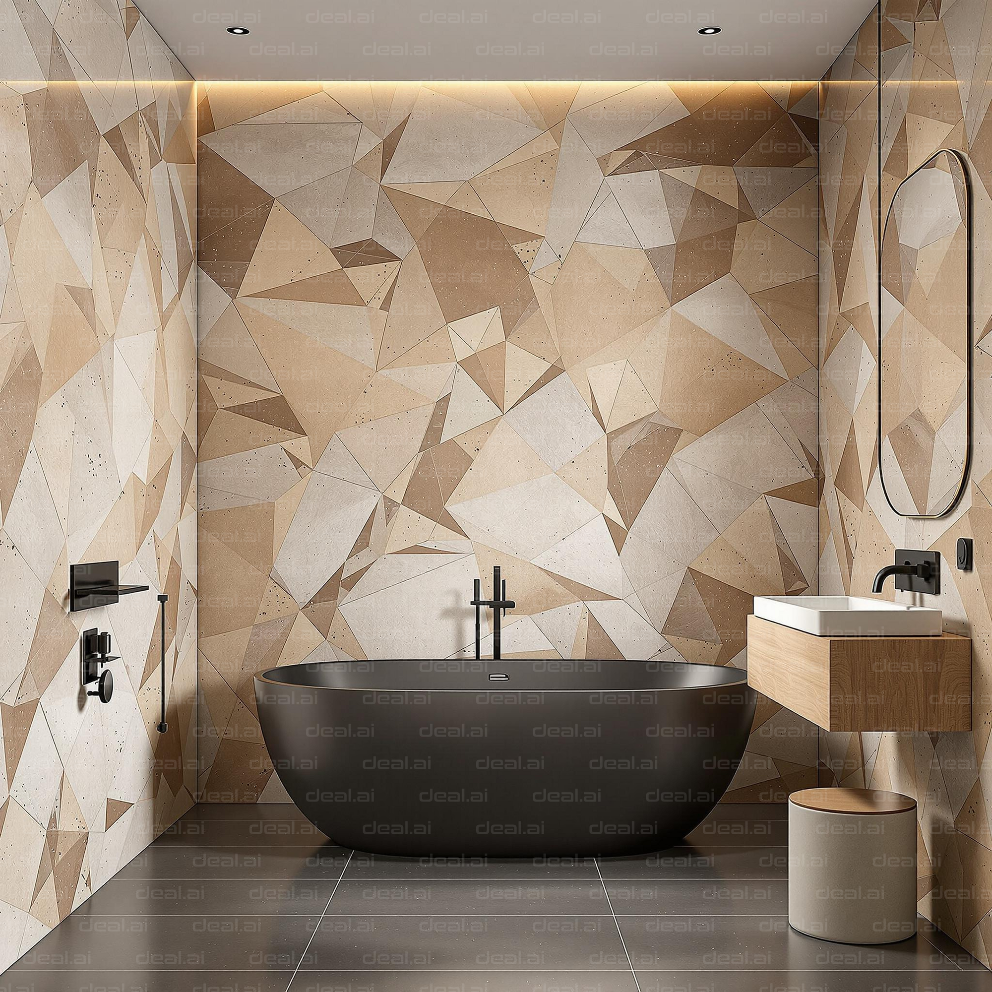 Modern Geometric Bathroom Design