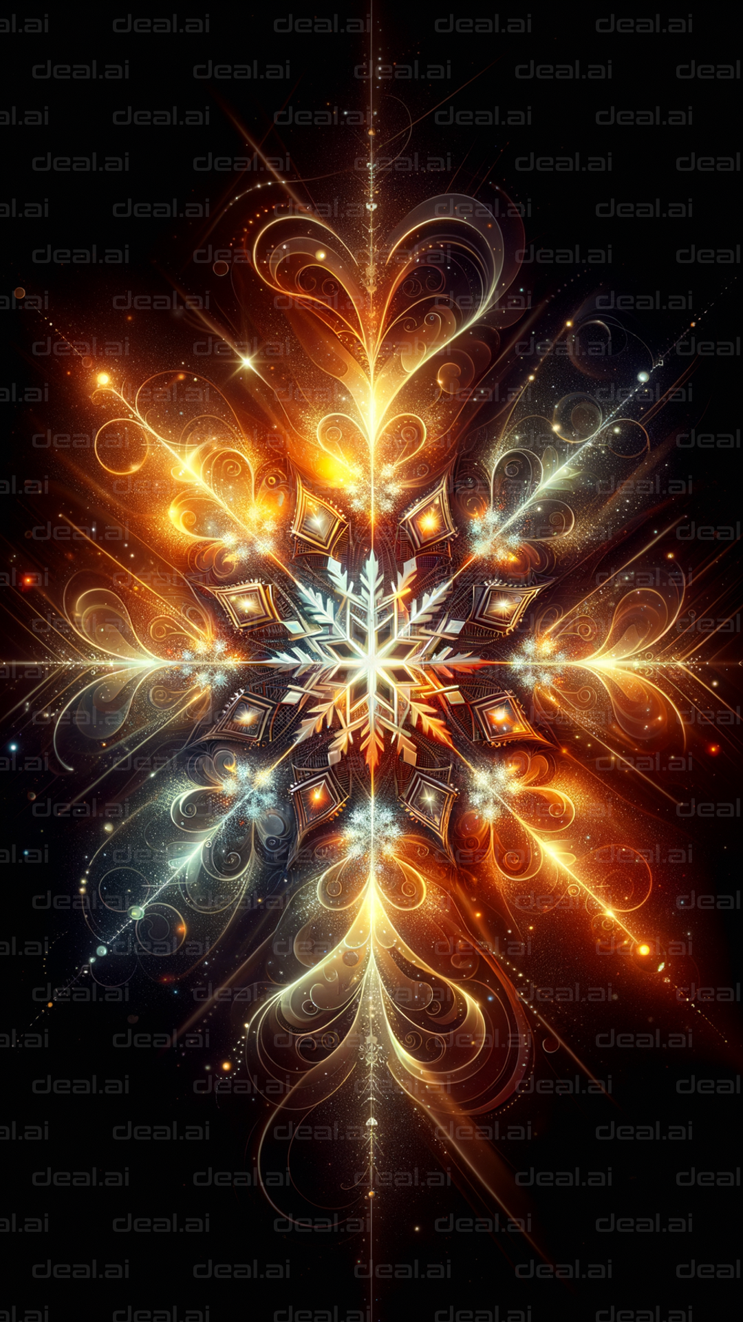 Radiant Snowflake Design