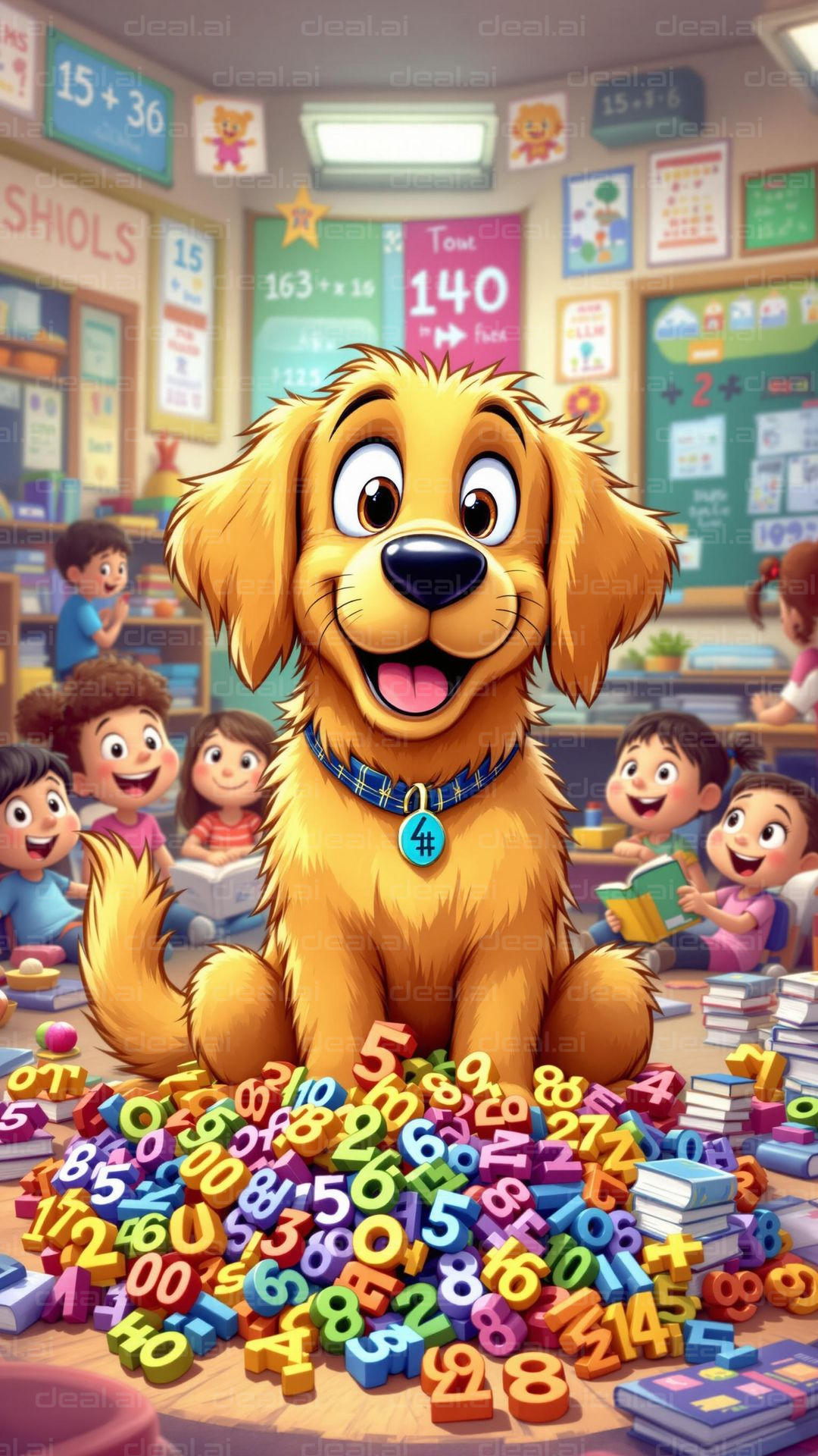 "Math Pup in Classroom Fun"