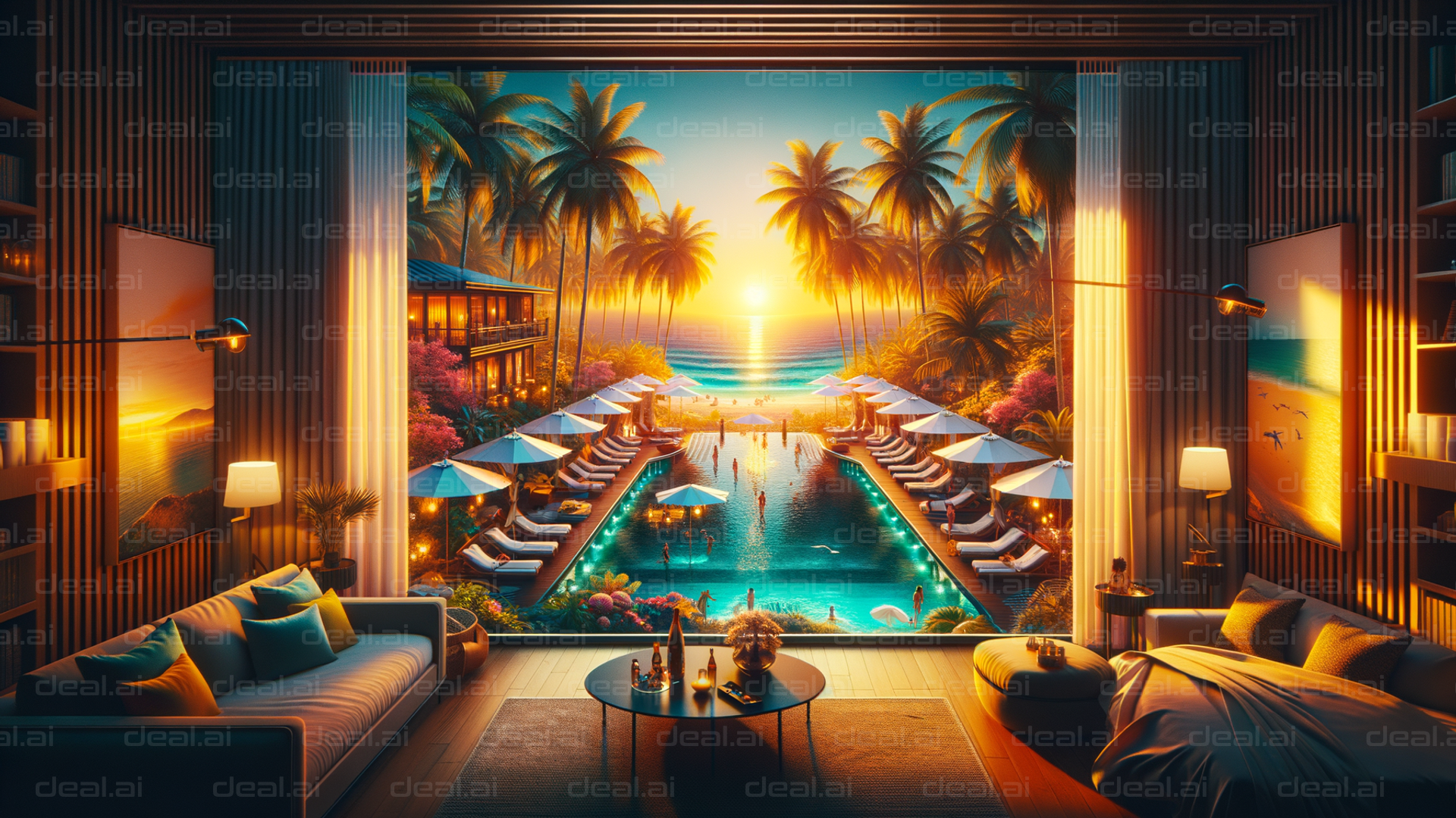 "Sunset Paradise View from Luxurious Room"