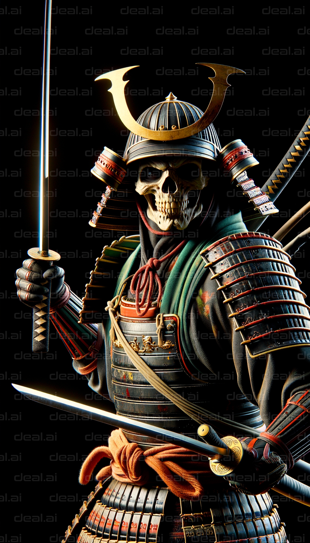 "Skull-Warrior in Samurai Armor"